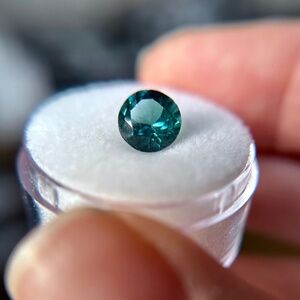 💎 1.81 CT Natural TEAL AQUA Vivid Tourmaline Round Cut Gem